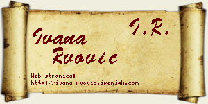 Ivana Rvović vizit kartica